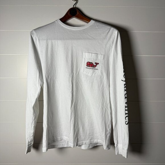 Vineyard Vines Christmas Long Sleeve T-Shirt Size XS White - Picture 4 of 5